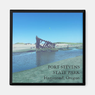 Den fortStevens delstatsparken Oregon 2 flytta sig Magnet