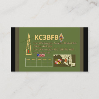 Den fortWashington amatören radiosände Visitkort