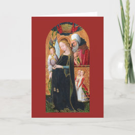 Den förväntansfulla madonnan med S:t Josef (Enkel) Helgkort