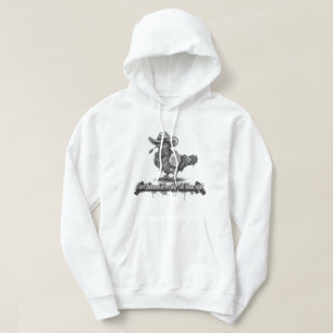 Den fräcka duvan: 3D Graffiti Monokrom Hoodie