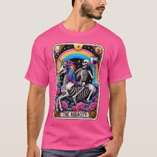 Den fräcka roliga tarotkort Mystisk skelett enhörn T Shirt