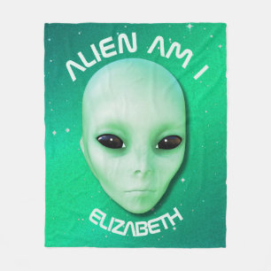 Den främmande förmiddagen görar grön jag rolig fleecefilt