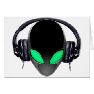 Den främmande musikälskare DJ - släta cetaceanen Hälsningskort