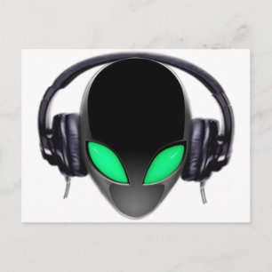 Den främmande musikälskare DJ - släta cetaceanen Vykort