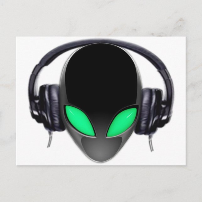 Den främmande musikälskare DJ - släta cetaceanen Vykort (Framsida)