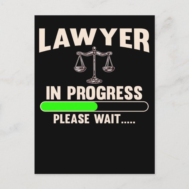 Den framtida advokaten Student Lawyer Vykort (Framsida)