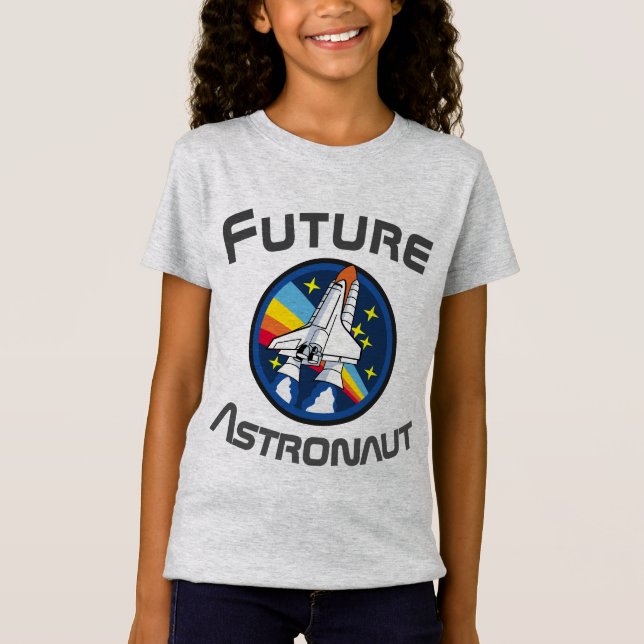 Den framtida astronautet, flicka driver STEMEN, T Shirt (Framsida)