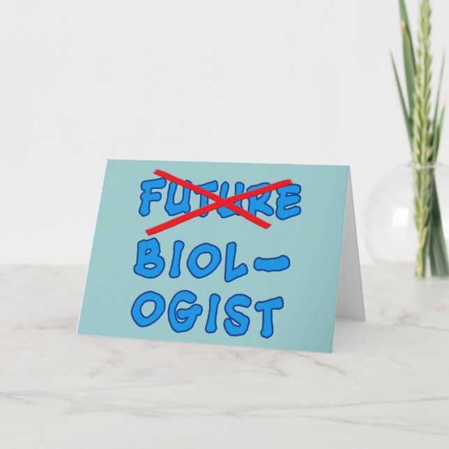 Den framtida biologen Studenten-design Kort (Framsida)