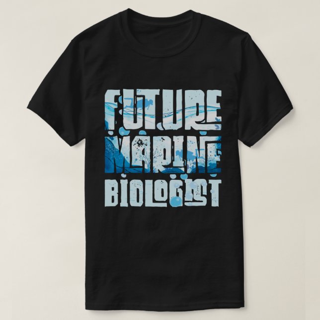 Den framtida biologiska biologen i havsområdet Stu T Shirt (Design framsida)