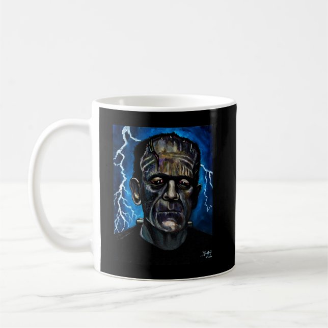 Den framtida Bran Frankenstein Monster Funny Kaffemugg (Vänster)