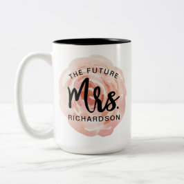 Den framtida fru Watercolor Blommigt Mugg