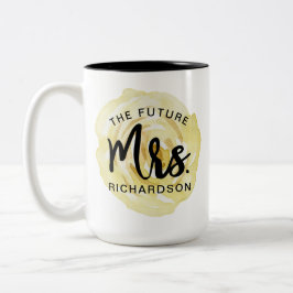 Den framtida fru Watercolor Blommigt Mugg