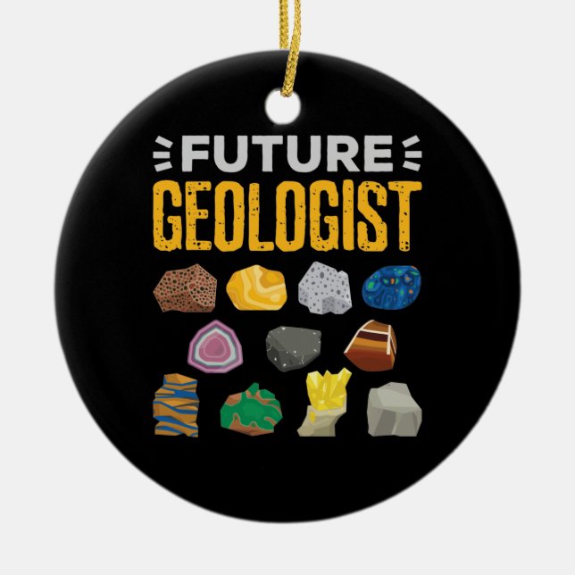 Den framtida geologen Student Julgransprydnad Keramik (Framsidan)