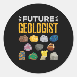 Den framtida geologen Student Runt Klistermärke
