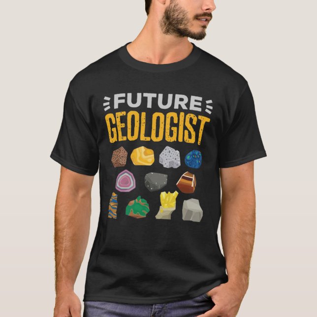Den framtida geologen Student T Shirt (Framsida)