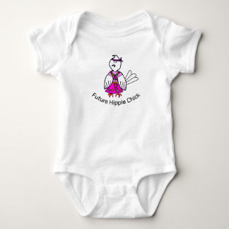 Den framtida Hippie Chick Baby Bodykostym T Shirt