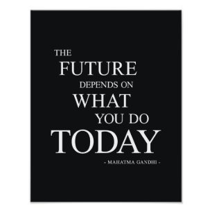 Den framtida inspirerande motivationsofferten fototryck