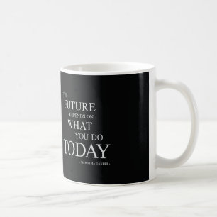 Den framtida inspirerande motivationsofferten kaffemugg