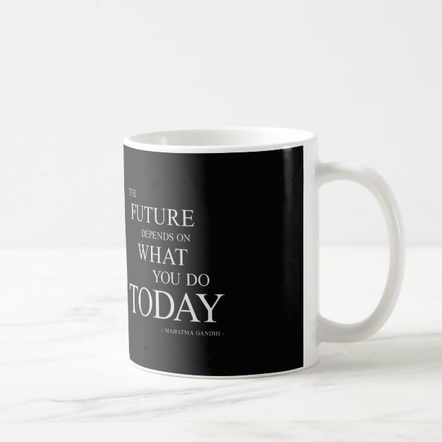 Den framtida inspirerande motivationsofferten kaffemugg (Höger)