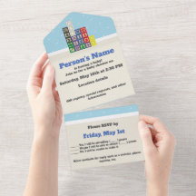 Den framtida kemistens blocks - allt-i-ett-inbjuda