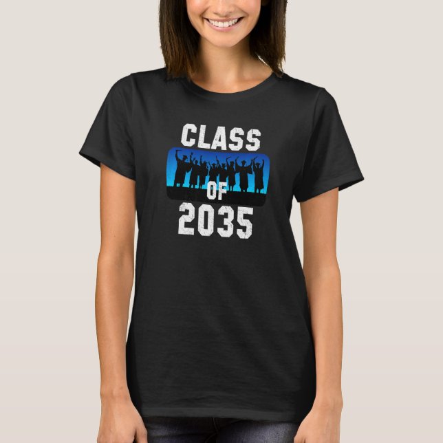 Den framtida klassen 2035 i Kinderyard Studenten C T Shirt (Framsida)