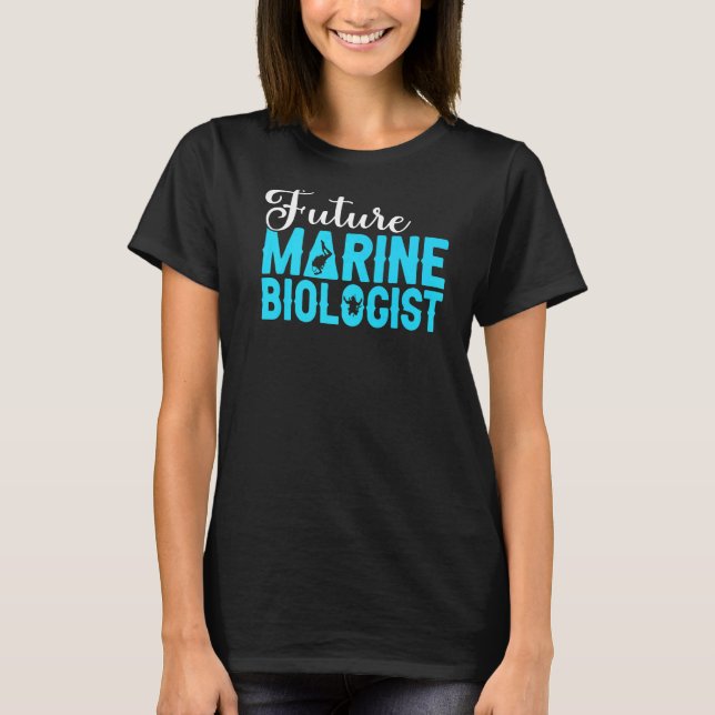 Den framtida marina biologen Ocean Life Biology St T Shirt (Framsida)