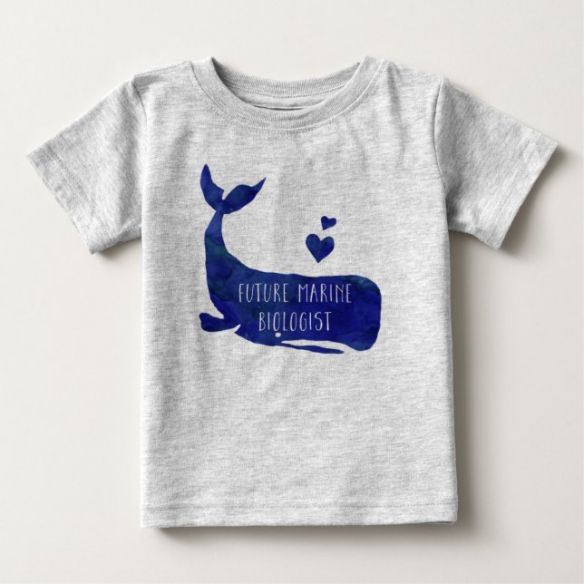 Den framtida marinbiologen Whale Baby Football Jer Tröja (Framsida)