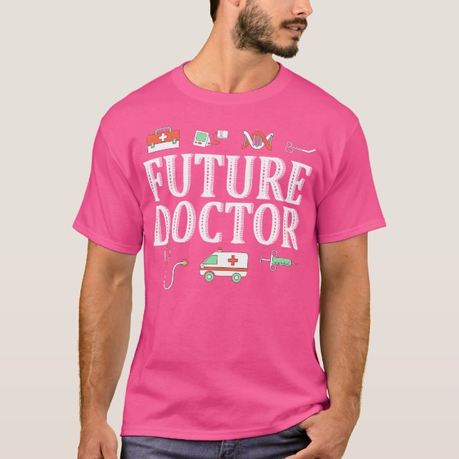 Den framtida medicinska skolan i Doktor Studenter T Shirt (Framsida)