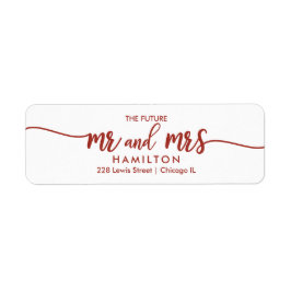 Den framtida Mr. och Mrs. Save the Date Returadres Returadress Etikett