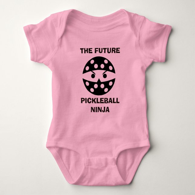 Den framtida Pickleball Ninja, söt gåva till baby T Shirt (Framsida)