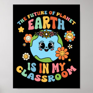Den framtida planeten jorden är i mitt rum. poster