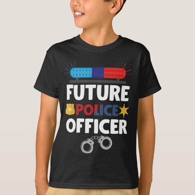 Den framtida polismannen Costume Policeman Kid T Shirt (Framsida)