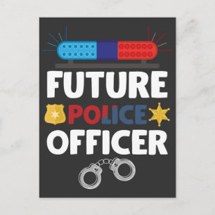 Den framtida polismannen Costume Policeman Kid Vykort