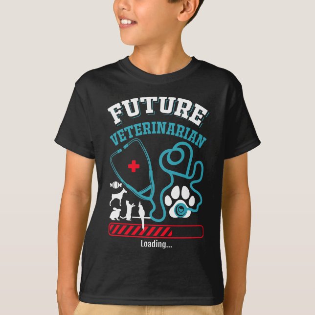 Den framtida veterinären Kids Animal Doktor T Shirt (Framsida)