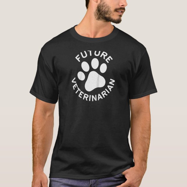 Den framtida veterinären Student Doktor Animal Rag T Shirt (Framsida)