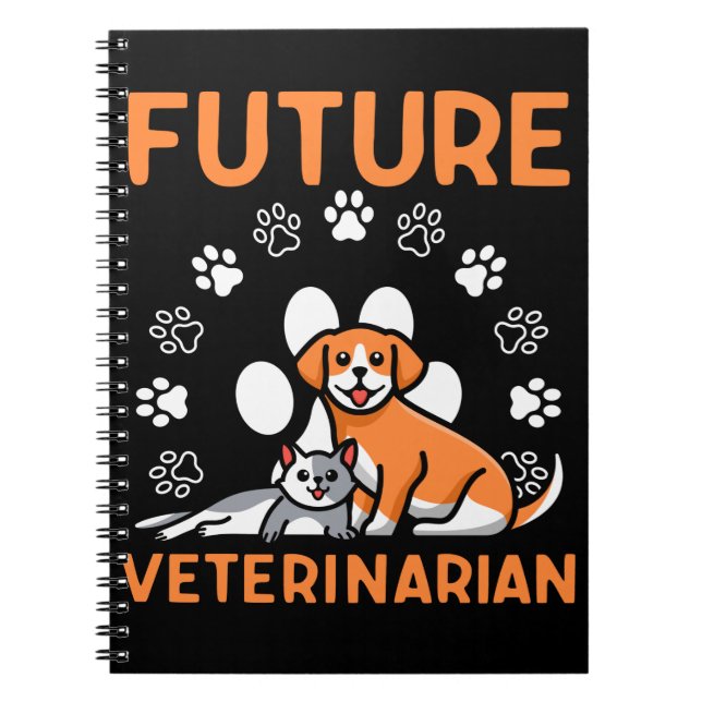 Den framtida veterinären Student Vet Tech Djurälsk Anteckningsbok (Framsidan)