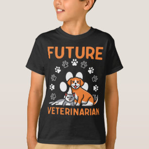 Den framtida veterinären Student Vet Tech Djurälsk T Shirt