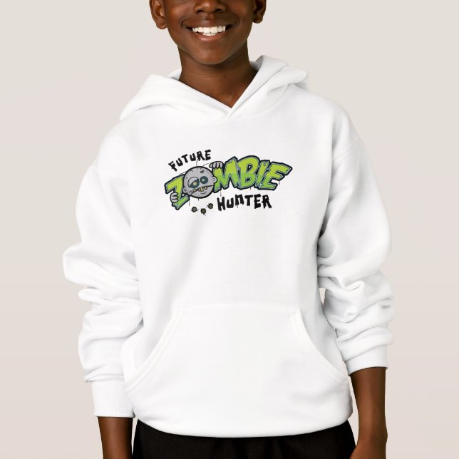 Den framtida Zombiejägaren lurar den Hooded tröjan T-shirt (Framsida)