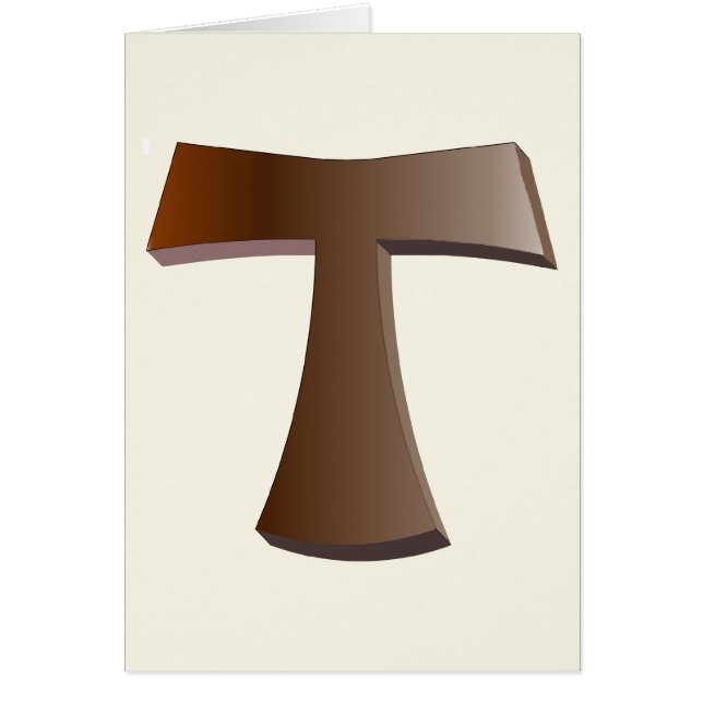 Den Franciscan kor och bönen i mahogny Hälsningskort (Framsidan)