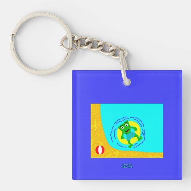 Den FrankenCheese sommaren kvadrerar Keychain (Framsidan)