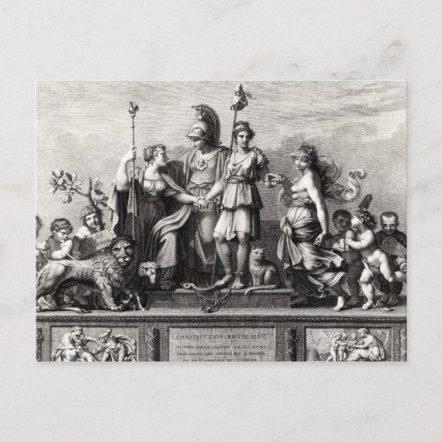 Den Fransk konstitutionen Vykort (Framsida)