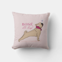 Den franska bulldoggen kudder Rosé all dag Kudde