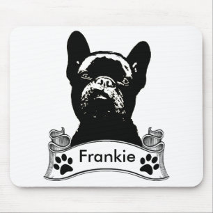 Den franska bulldoggen stencilerar personlig musmatta