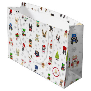 Den franska bulldogghelgdaggåvan hänger lös