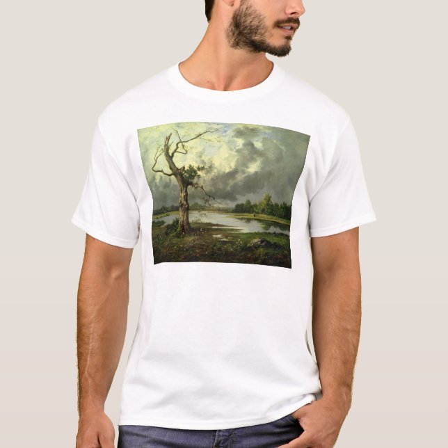 Den franska floden landskap t-shirt (Framsida)