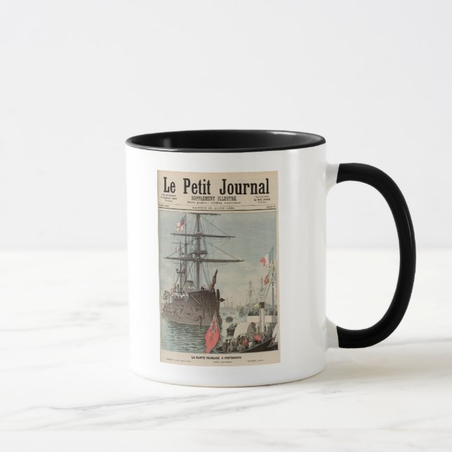 Den franska flottiljen i Portsmouth Mugg (Höger)