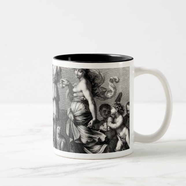 Den franska konstitutionen Två-Tonad mugg (Höger)