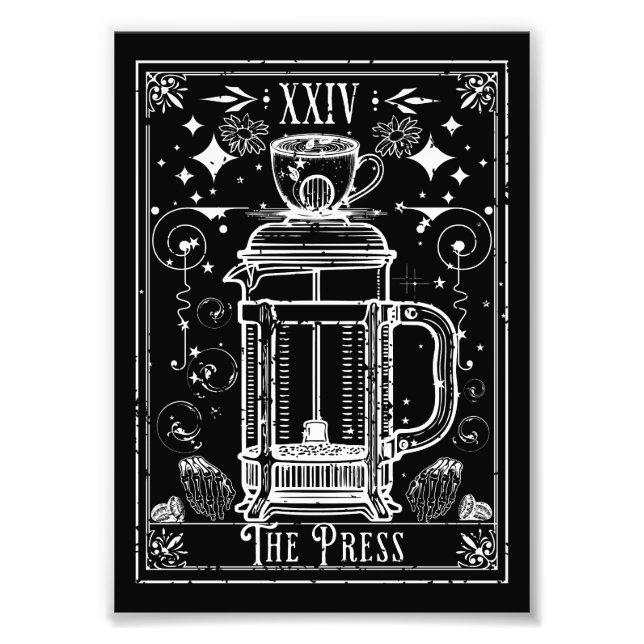 Den franska presskaffets tarotkort fototryck (Framsidan)
