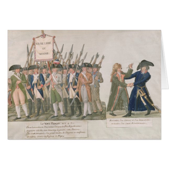 Den franska vowen 'bor Long frihet eller Die Hälsningskort (Framsidan Horizontal)