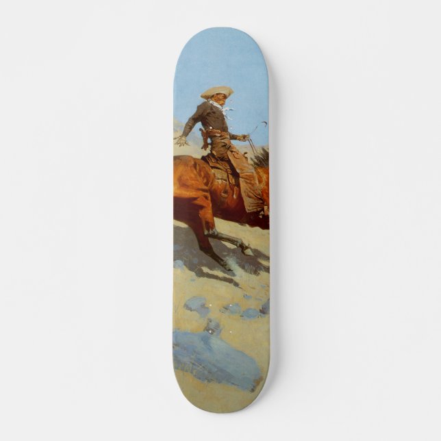 Den Frederic Remingtons cowboyen (1902) Mini Skateboard Bräda 18,5 Cm (Framsida)